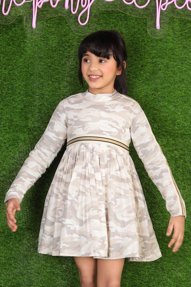 CAMOU LOVE DRESS - IVORY