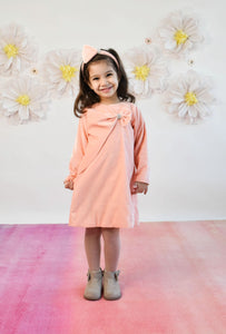 Baby Pink Velvet Dress