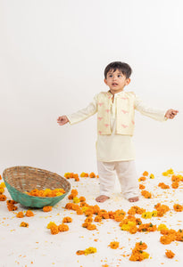 Kurta Jacket And Pyjama Set 3 Pc