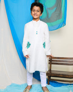 Juui Embroidered Kurta, White