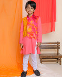 Nargis Kurta-Jacket Set with Churidaar, Pink