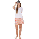 Crab White Round Neck T-shirt Shorts Set