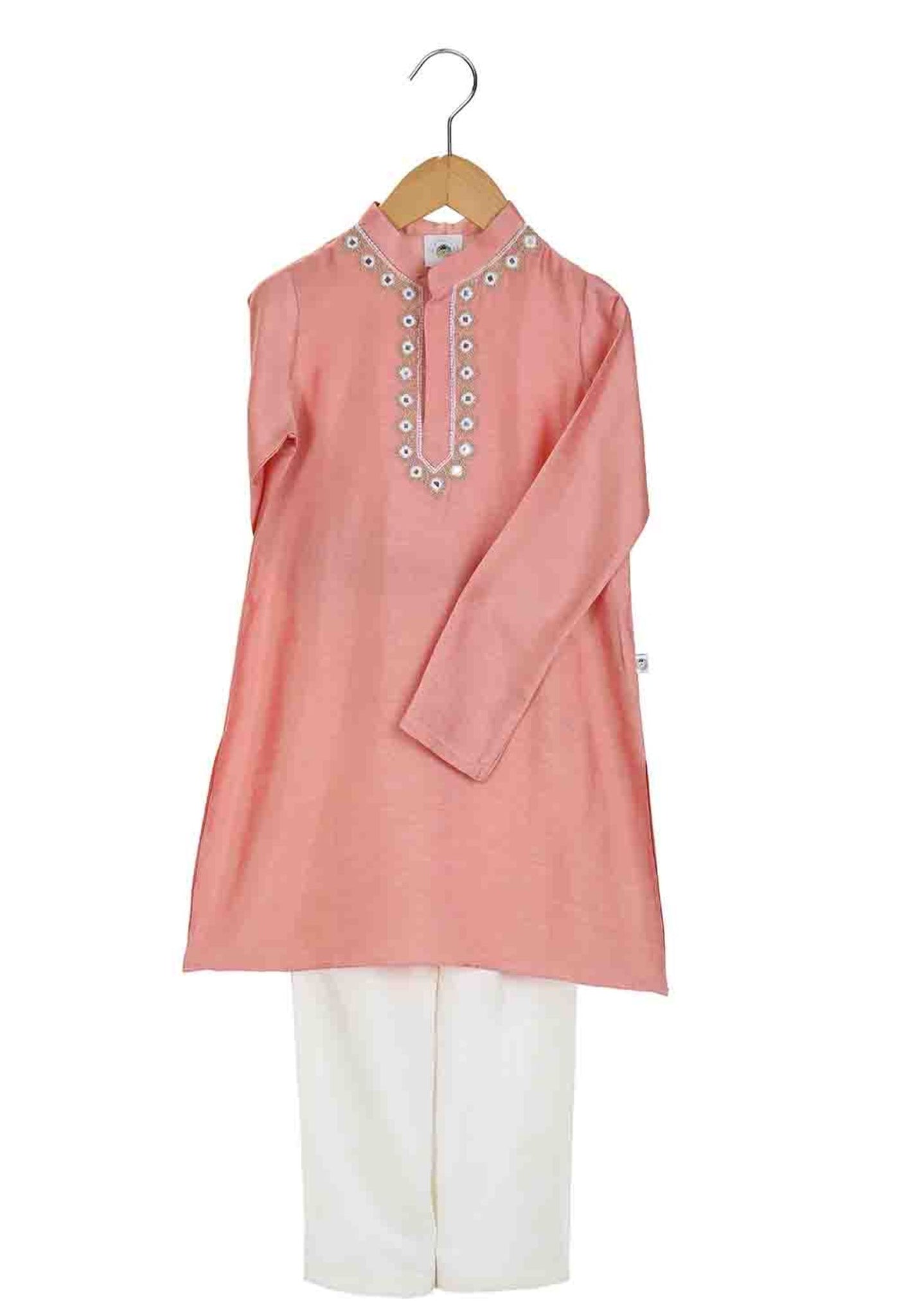 Blush Mirror Work Kurta Set