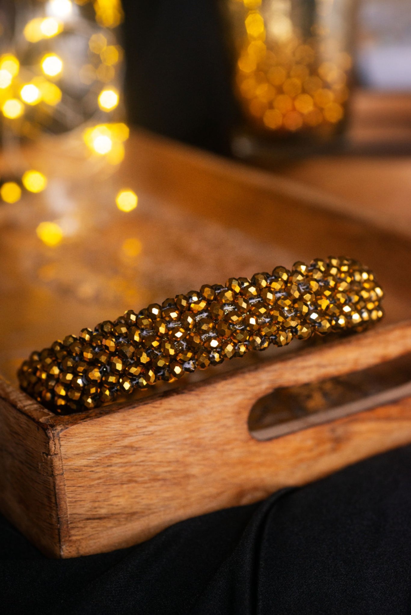 Golden Diva Beaded Headband