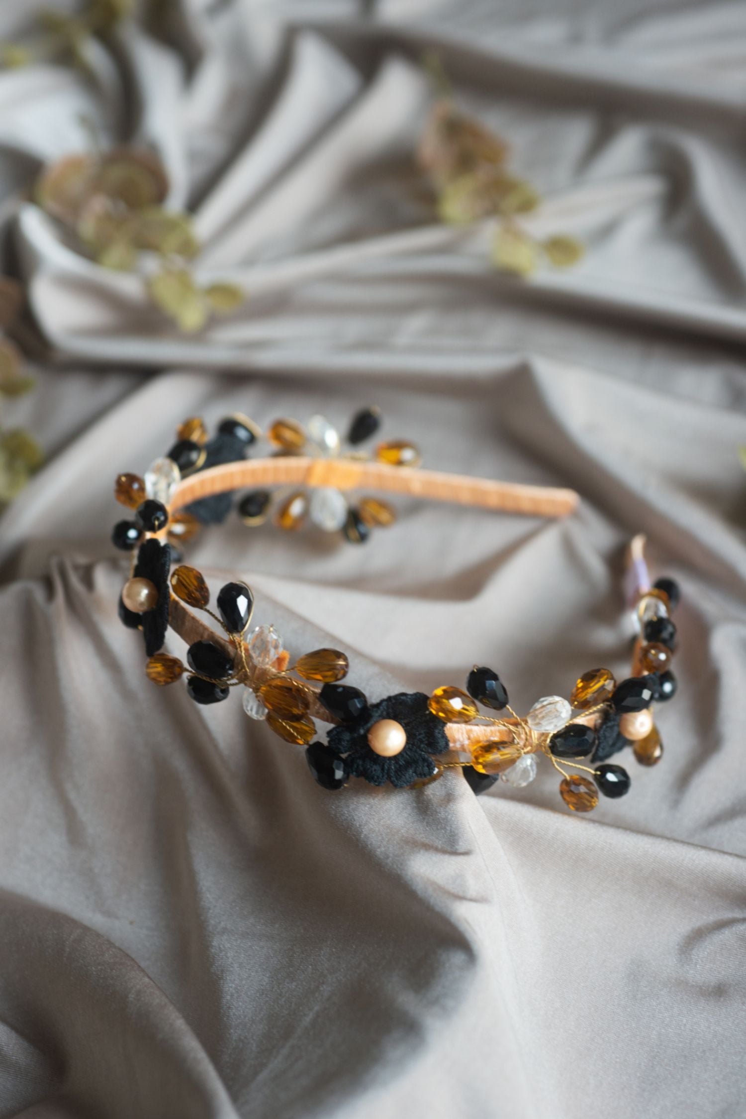 Celestial Star Black And Gold Headband