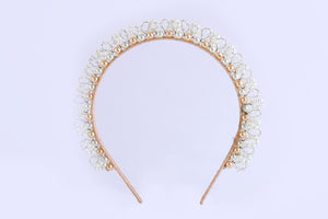 Pacific In Pearls Hairband  Peach White