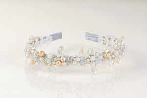 Iconic Jeweled Petals Hairband Grey Clear Orange