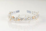 Iconic Jeweled Petals Hairband Grey Clear Orange