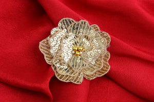 The Carina Designer Handmade Clip Or Sequin & Floral Hairclip