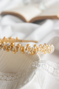 Amber Gems Pearl Hairband