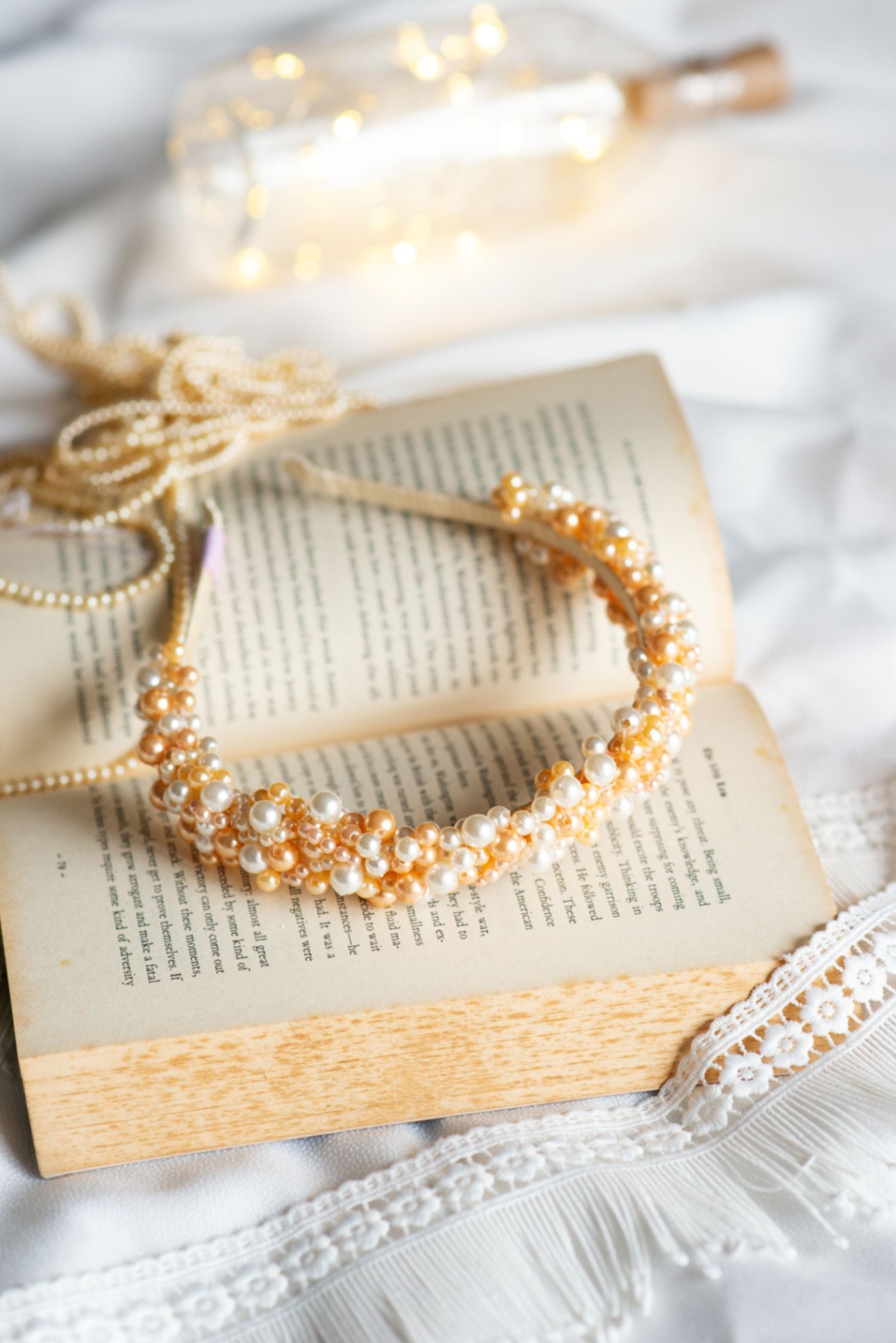 Orange Tangerine Pearl Hairband