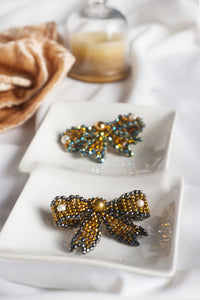 Monarch Butterfly Hair Clip Metal Black & Gold (1 Pc)