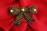 Monarch Butterfly Hair Clip Metal Black & Gold (1 Pc)