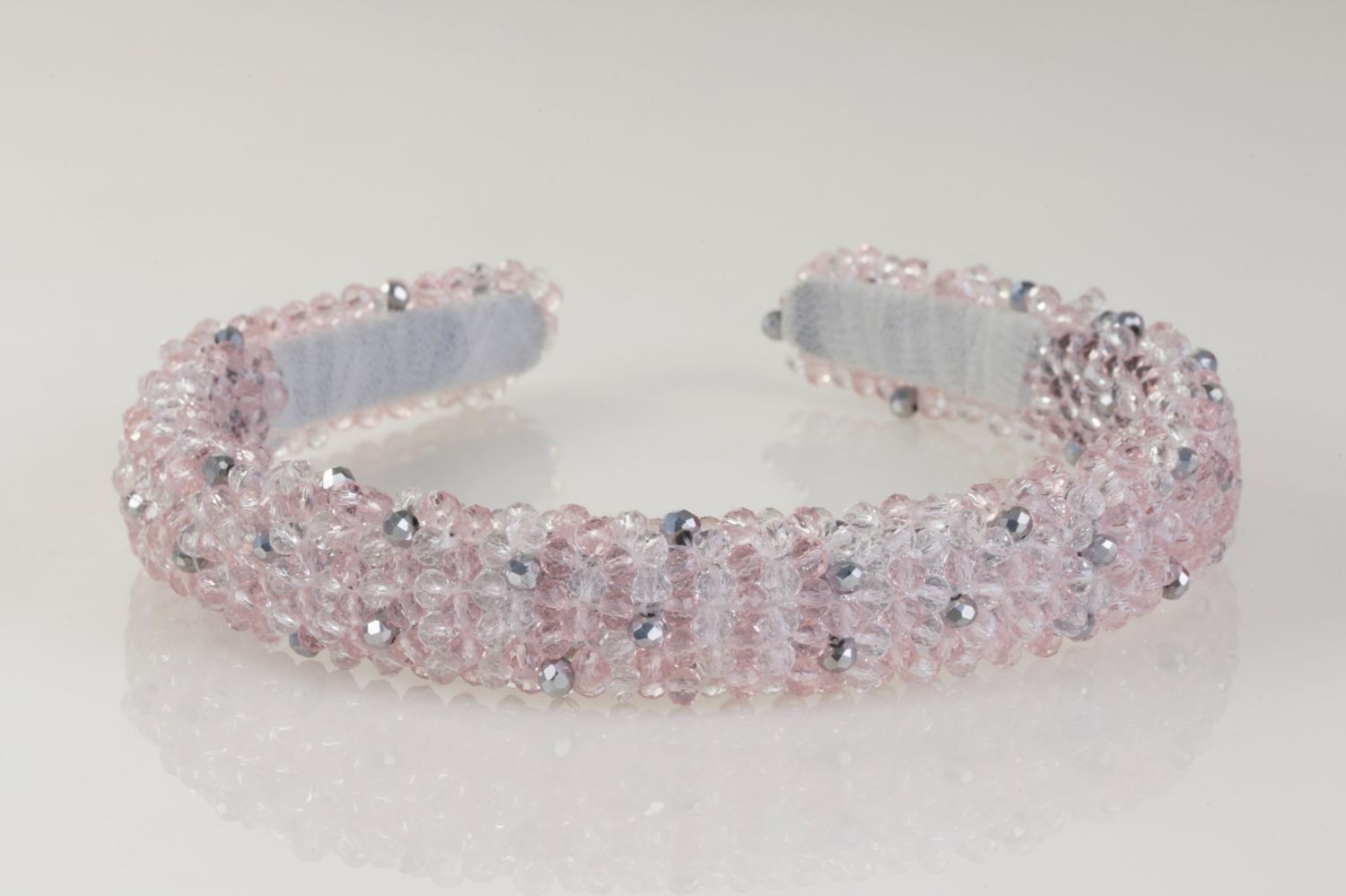 The Jocasta Crystal Hairband Pink