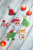 Jingle Bells Beaded Ornament Set Of 6 Pcs