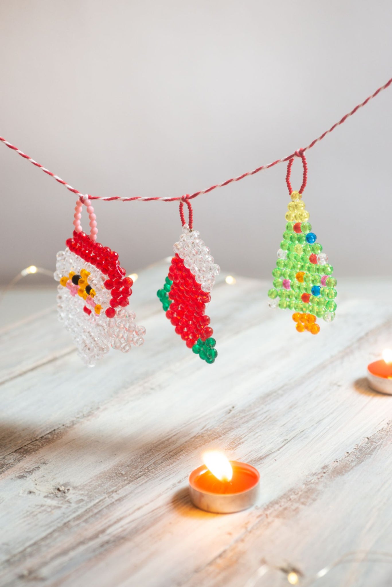 Jingle Bells Beaded Ornament Set Of 6 Pcs