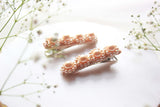 Beige Embellished Floral Hairclips (Set Of 2) Handmade