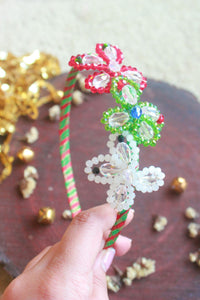 Choko Christmas Butterfly Hairband Christmas Red Green White