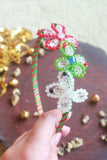 Choko Christmas Butterfly Hairband Christmas Red Green White