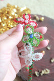 Choko Christmas Butterfly Hairband Christmas Red Green White