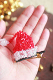 Choko Santa Claus Christmas Cap Hairclip Red Black White