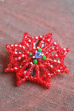 Choko Santa's Christmas Snowflake Hairclip Xmas Red Black