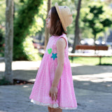 C'est La Vive Dress (Pink With White Gossamer Lining And Tiny)