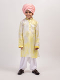 YELLOW TIE-DYE PRINTED KURTA SET