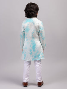 BLUE TIE-DYE KURTA SET