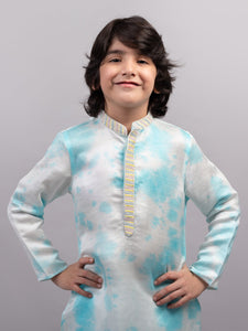 BLUE TIE-DYE KURTA SET