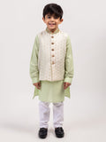 EMBELLISHED PISTA GREEN BANDGALA SET