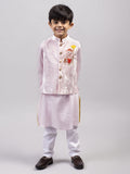 GANESHA MOTIF PINK BANDGALA SET