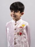 GANESHA MOTIF PINK BANDGALA SET