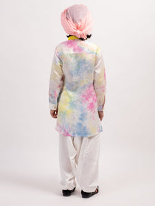 MULTI TIE-DYE PRINTED KURTA SET