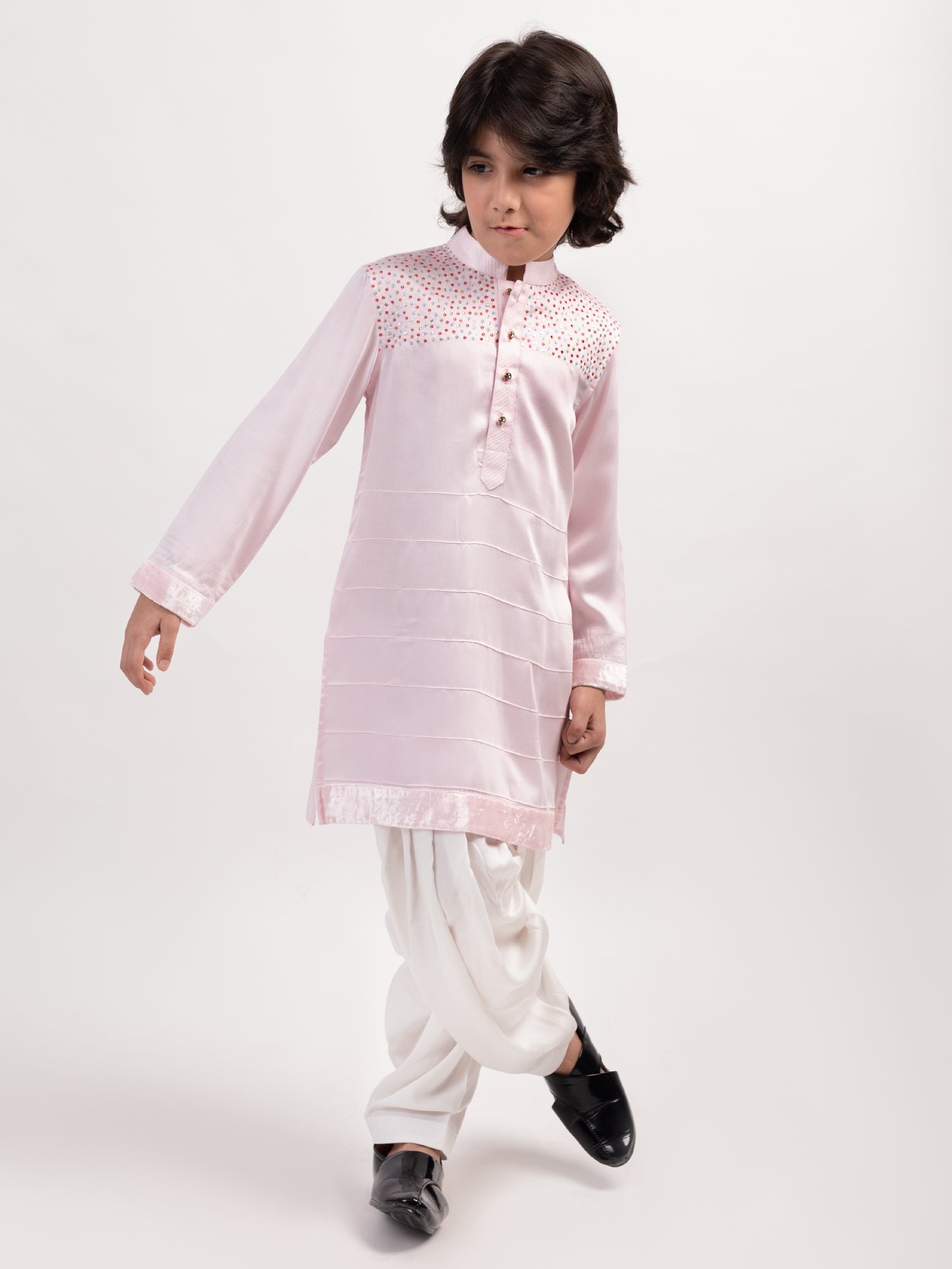 PASTEL PINK KURTA SET