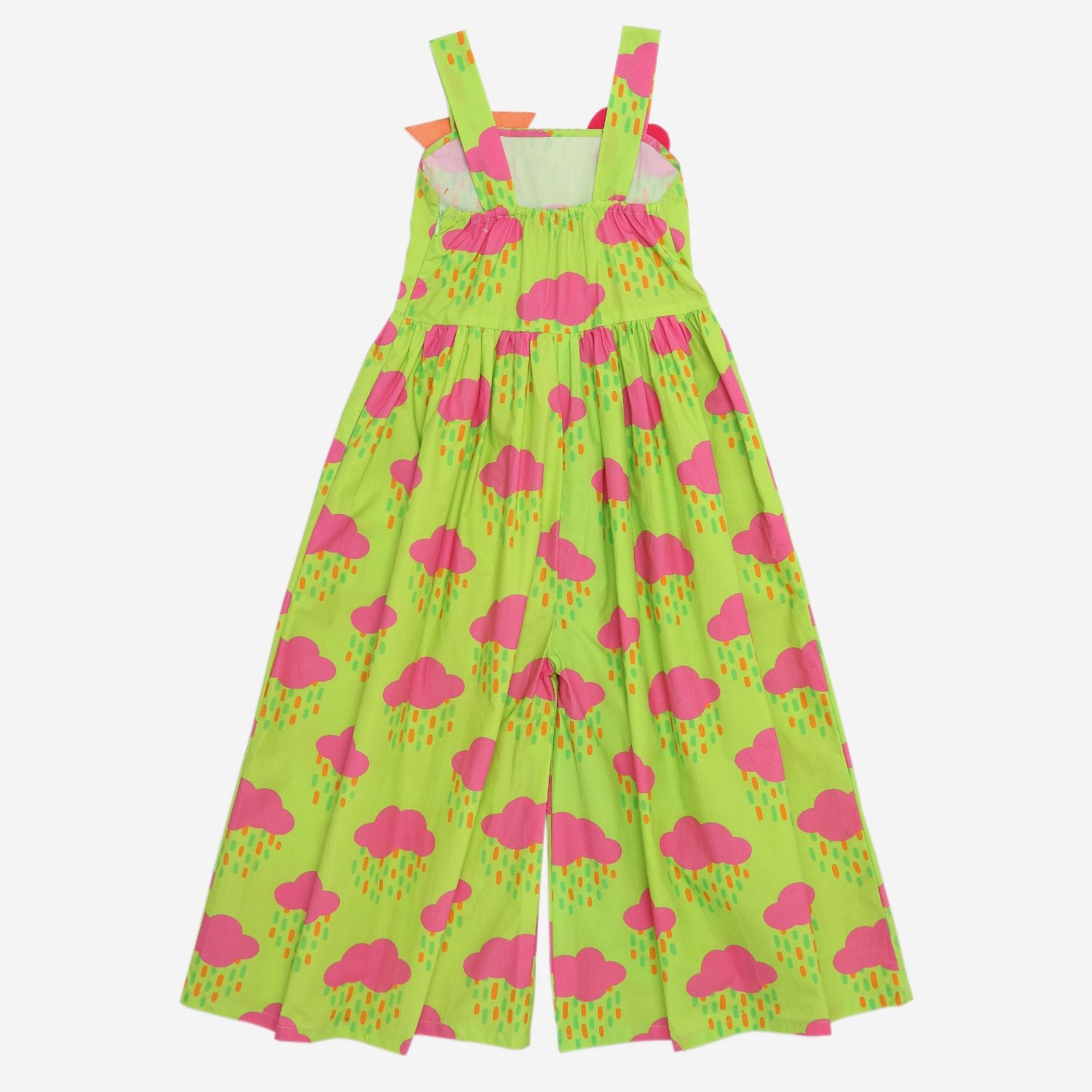 Bewitched Jumpsuit (Neon Green And Clouds)