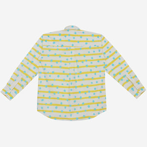 Classique Shirt (Blue Dots And Yellow Stripes)