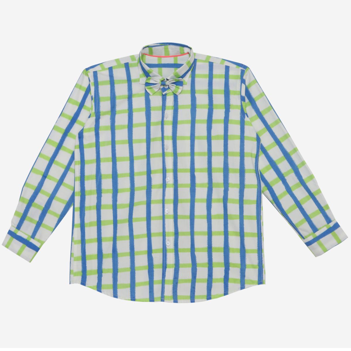 Classique Shirt (Green And Blue Checkers)