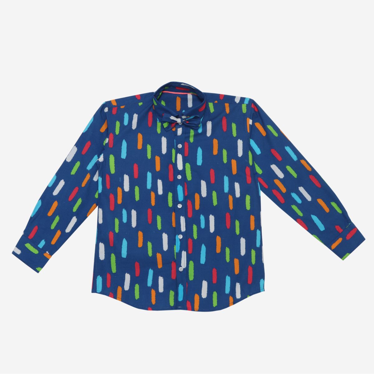 Classique Shirt (Navy And Multi Coloured Splash)