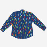 Classique Shirt (Navy And Multi Coloured Splash)