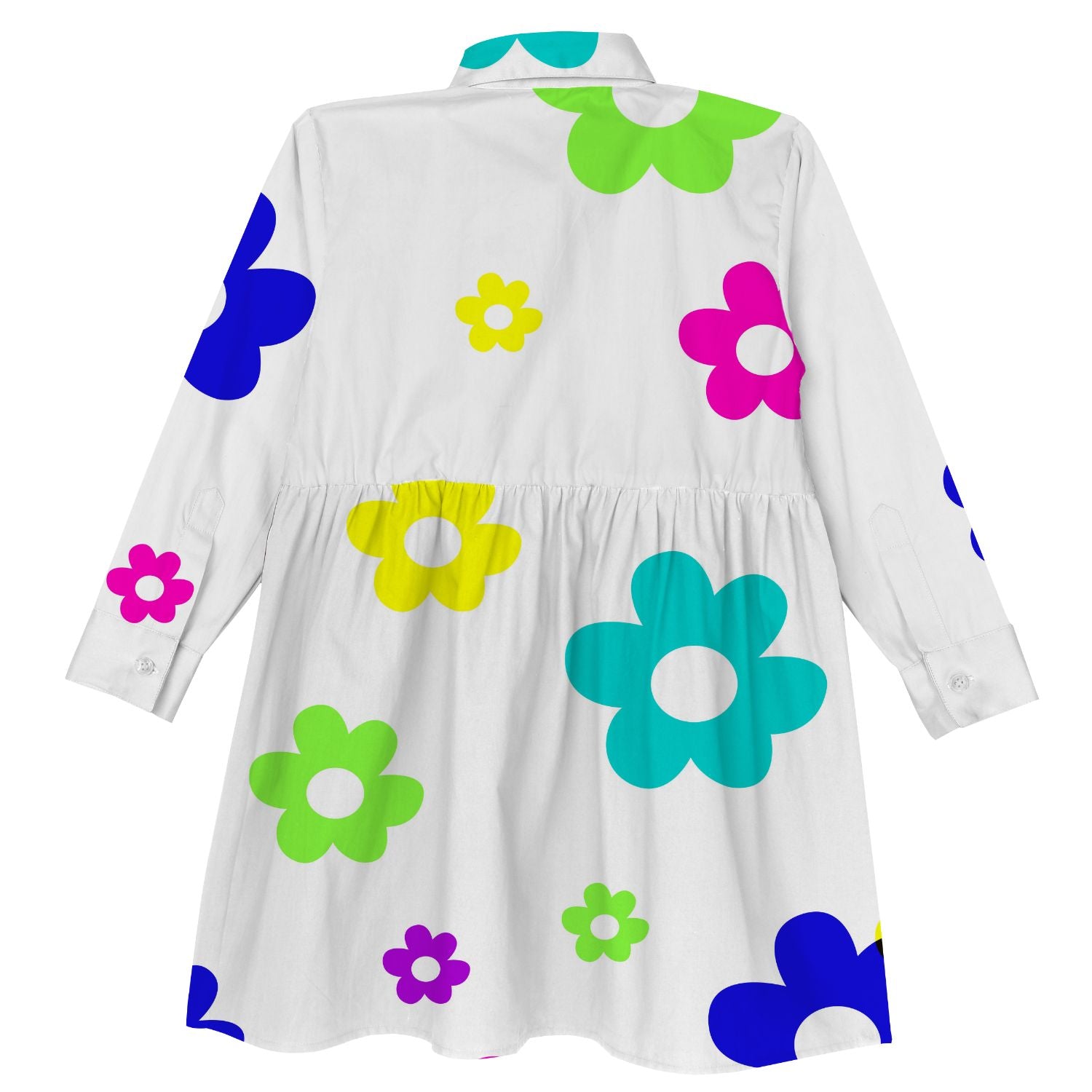 Candy Swirl Shirt Dress (Multi Colour Flowers)