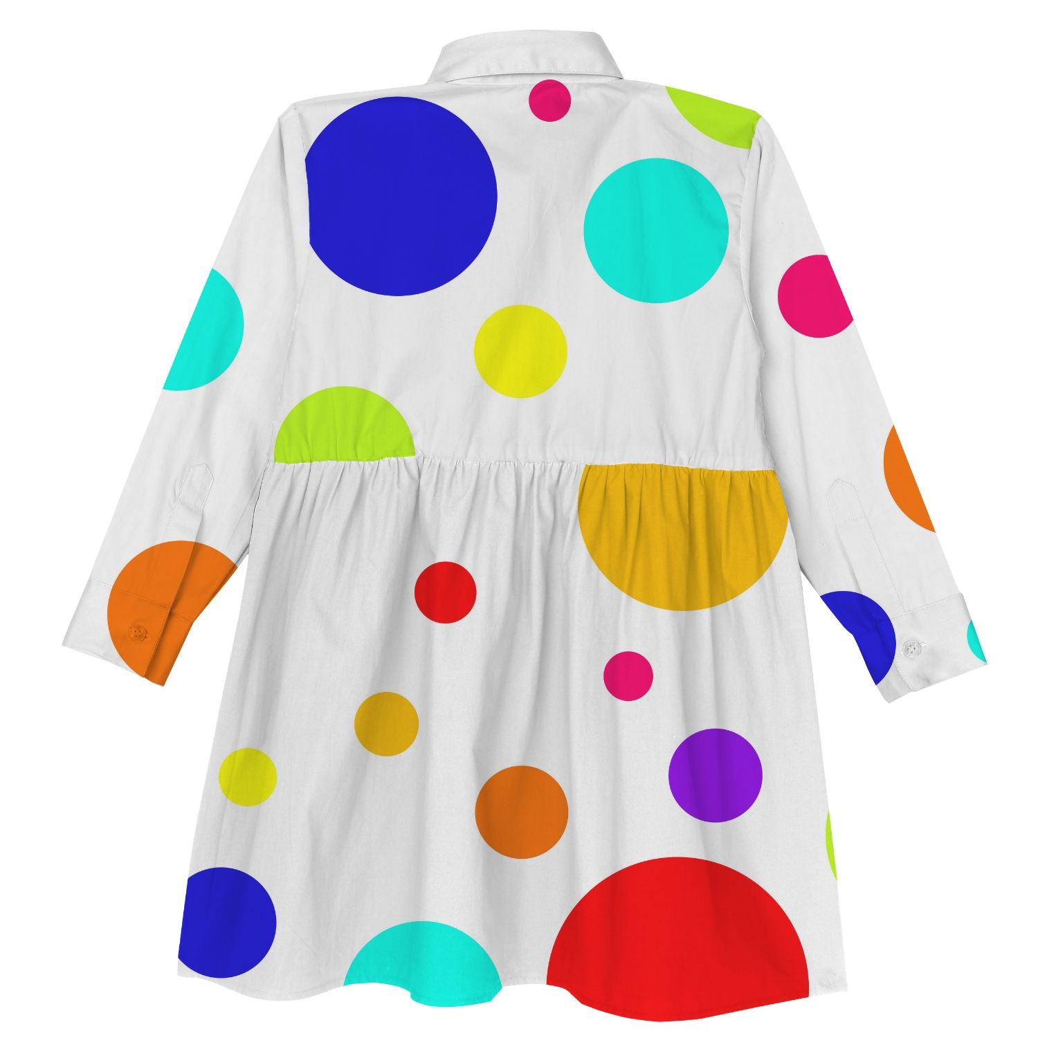 Candy Swirl Shirt Dress (Multi Colour Polka)