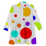 Candy Swirl Shirt Dress (Multi Colour Polka)