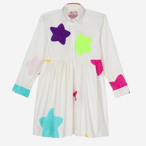 Candy Swirl Shirt Dress (Multi Colour Stars)