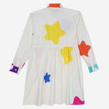 Candy Swirl Shirt Dress (Multi Colour Stars)