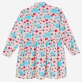 Candy Swirl Shirt Dress (Red Polka Dinosaur)