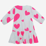 Dreamcatcher Dress (Sea Green And Pink Hearts)