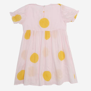 Daffodil Dress (Light Pink And Yellow Polka Dots)