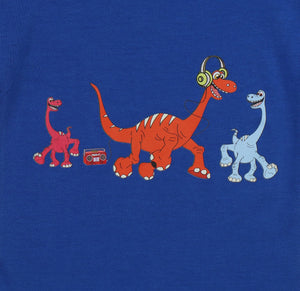 Dinosaur with Headphones (Royal Blue)