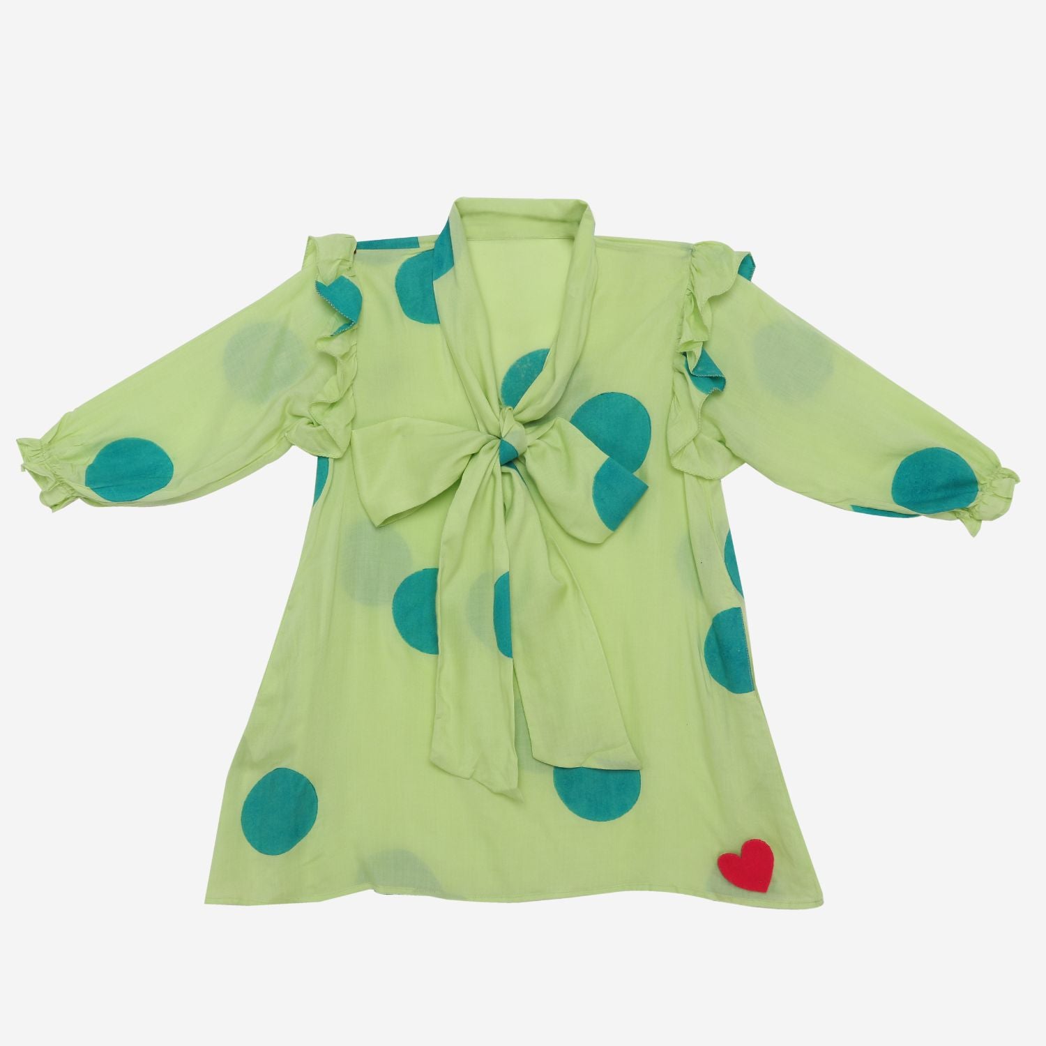 Fairytale Dress (Lime Green And Polka Dots)